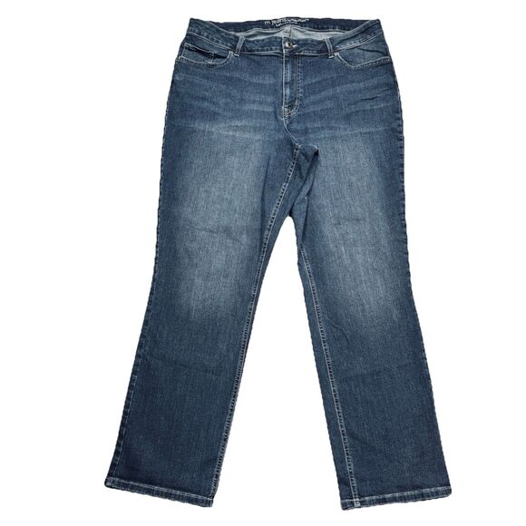 Maurices M Jeans Curvy High Rise Straight Plus 20W (39x31) Blue Stretch Womens - Picture 2 of 9